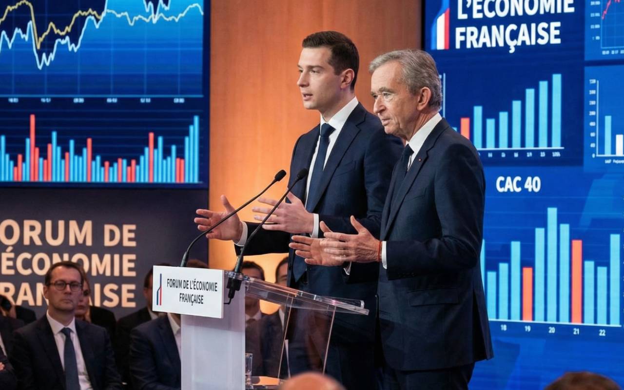 Jordan Bardella et Bernard Arnault
